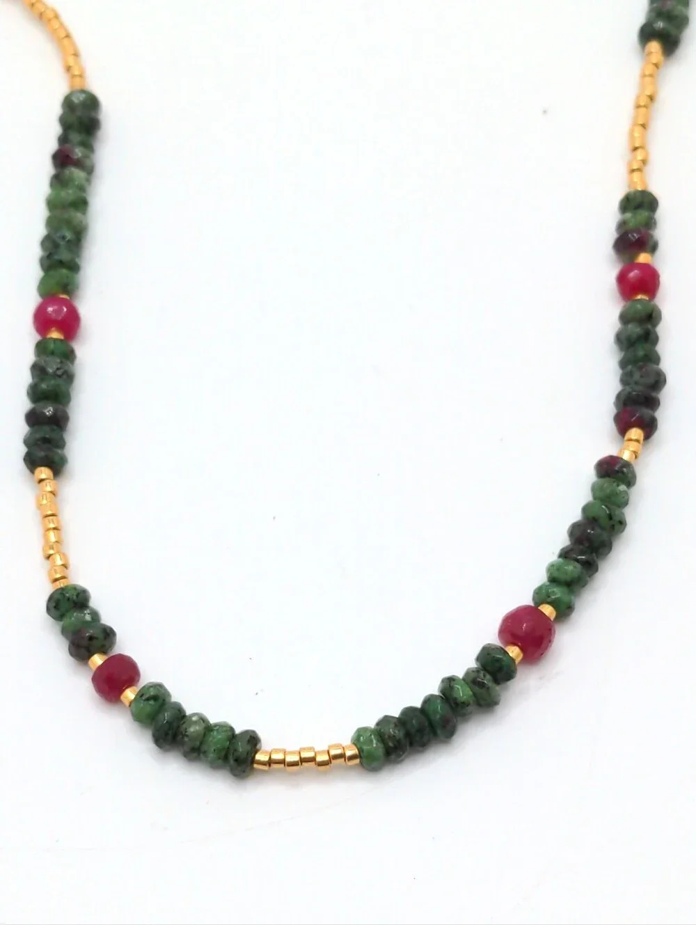 381MIDALANE Ruby Gemstone Choker